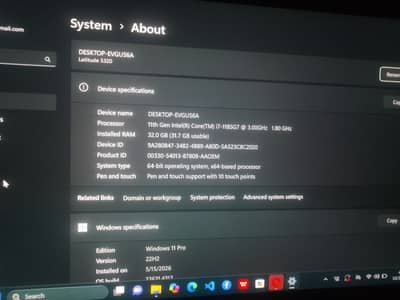 Dell i7 11th generation 32/512