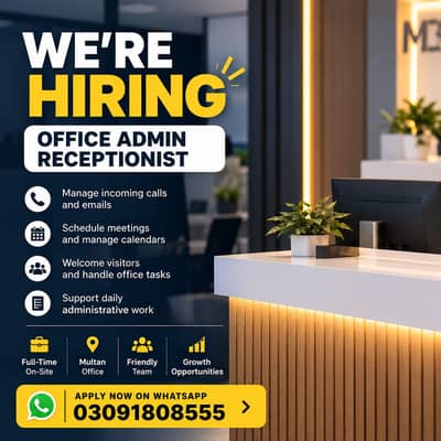 ByzSol  is hiring Office Admin/Receptionist