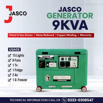 Jasco Generator 9 KVA