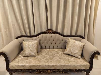 7 seater sofa set 3+2+1+1 and full size table original wood