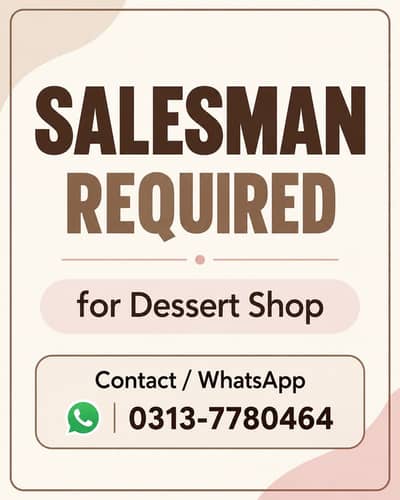 Salesman For Dessert Shop
