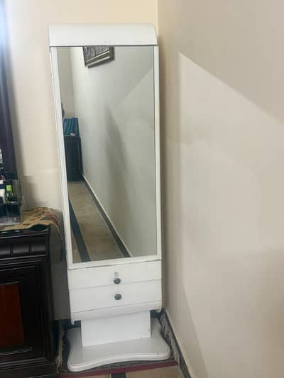 Makeup organizer with mirror