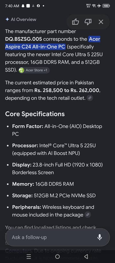 new Acer all ok box pak