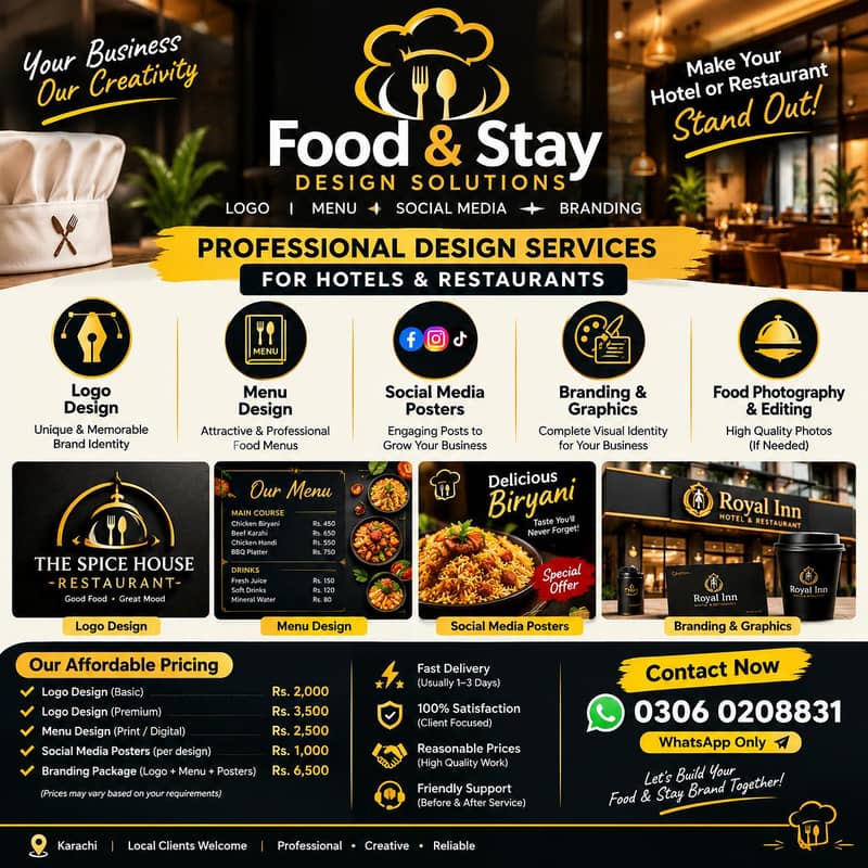 Professional Logo Design for Restaurants & Hotels - Other Services ...