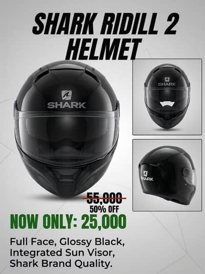 Full Face Helmet Shark Skwal 2 / D-Skwal 2 ridill series