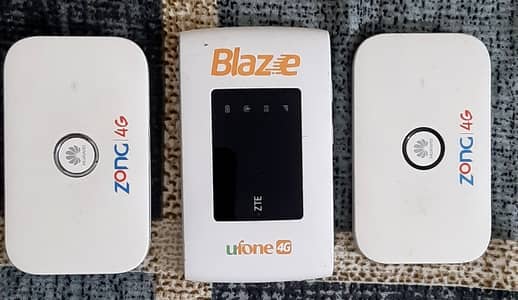 2x Zong Devices and 1x ufone device