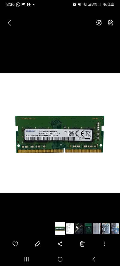 Samsung 8GB DDR4 Laptop RAM