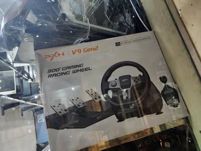 PXN V9 Gen 2 Gaming Racing Wheel with Shifter & Pedals – Complete Box