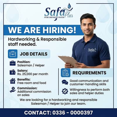 Urgent Hiring: Salesman / Helper | Sales Jobs , Worker (Male)