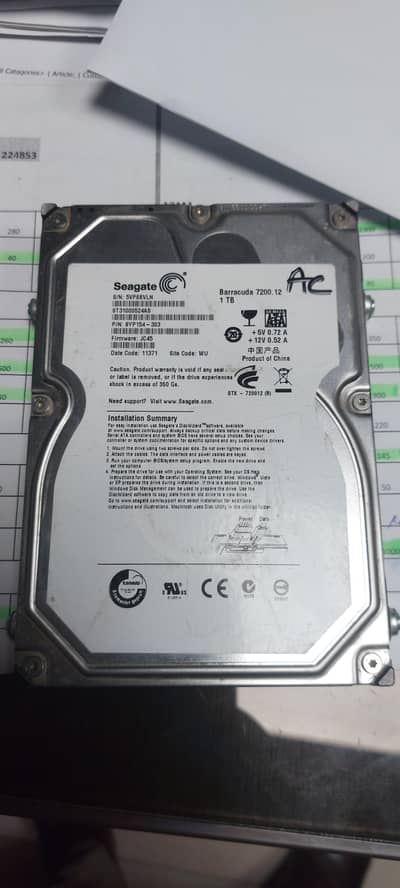 1 tb hdd hard 100% health
