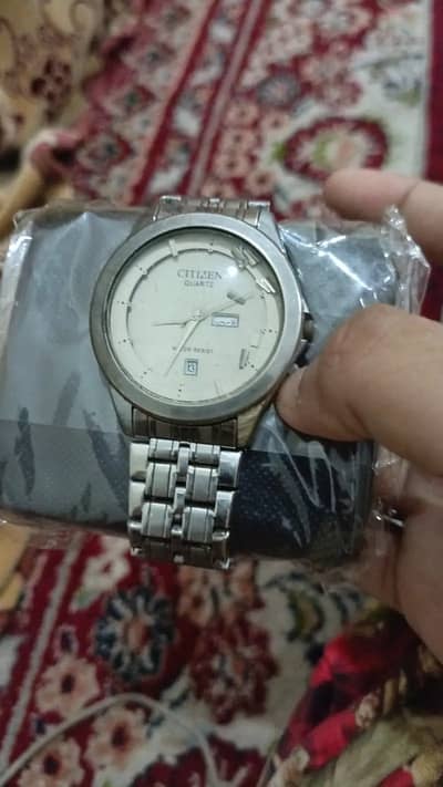 citizen silver stainless steel watch for sale price 15k negotiable