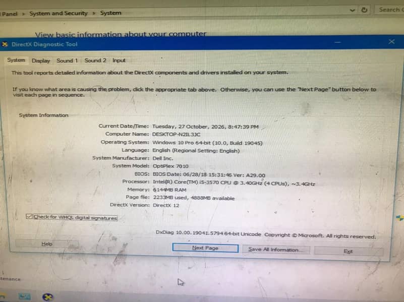 Dell Core i5 , 3rd Generation 9/10 Condition 10