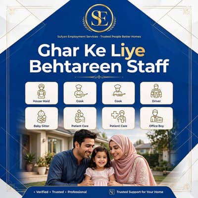 Maids baby care patient care couples Cook driver helper