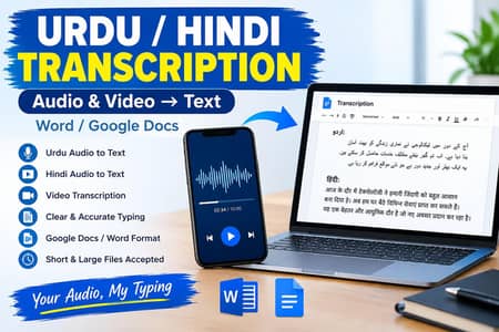 Urdu Hindi Audio to Text Transcription Service