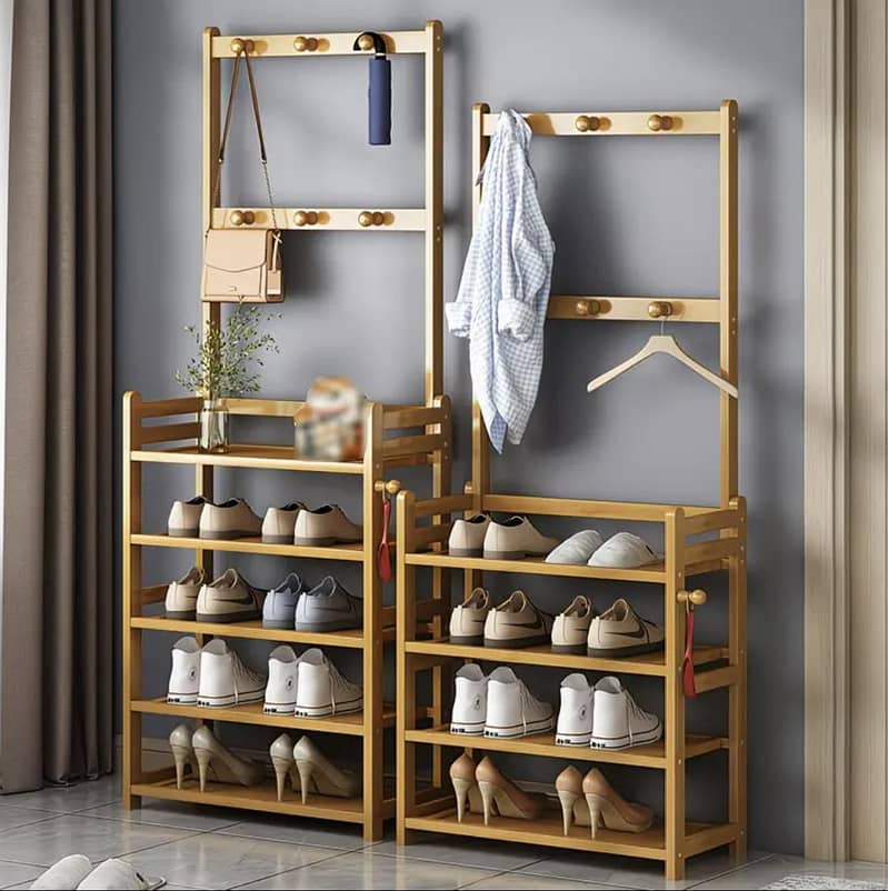 coat rack shoe shelf combo multi functional 0