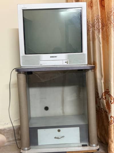 Sony TV and custom trolley for sale
