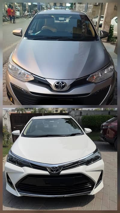 Monthly rent a car self Fortuner, Yaris, Cultus, Alto, Civic, Tucson/