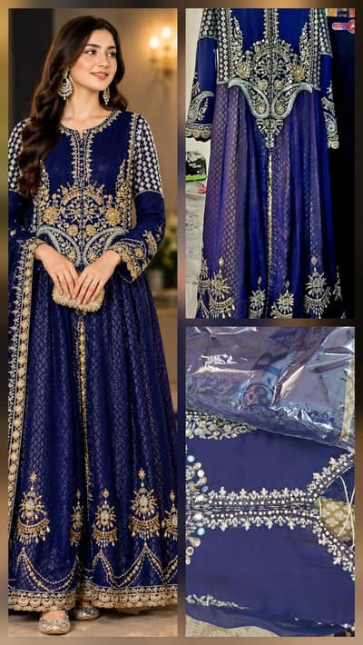 Branded Embroidered maxi by Rafia