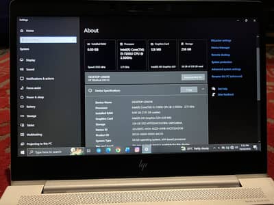 Hp elitebook core i5 7 gen 8 256gb ssd