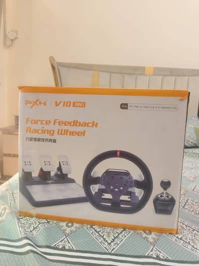 PXN V10 3-in-1 Racing Wheel with Pedals & Gear Shifter