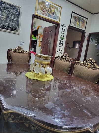 Royal Solid Wood Dining Table Set for Sale