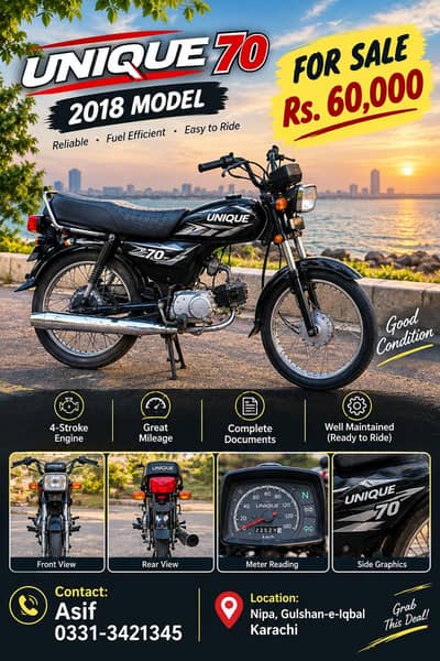 Unique 70 (2018] for Sale -- Good Condition