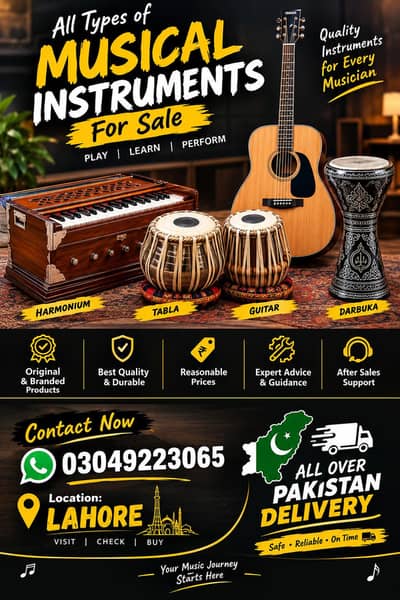 Buy Harmonium / Tabla / Guitar At Best Price
