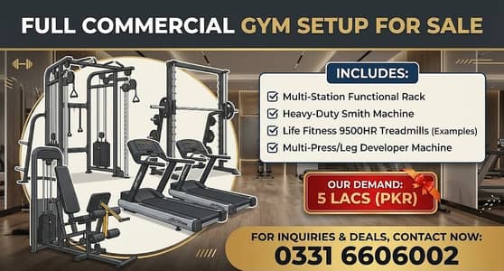 Complete Commercial Gym Equipments For sale/gym/setup