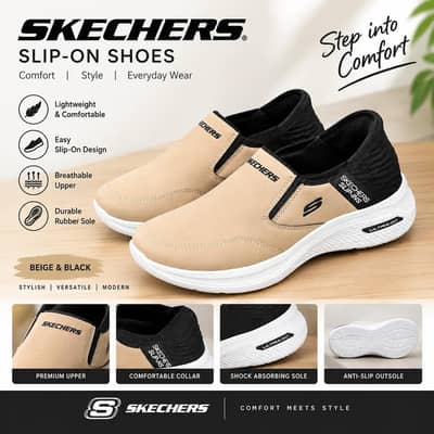 Sketchers Beige Slip shoes
