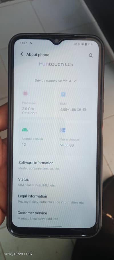 Vivo Y21A 2021