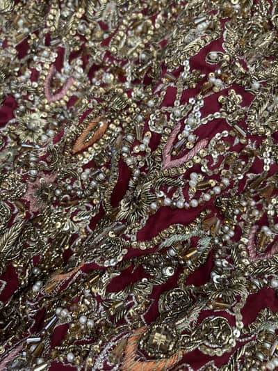 Barat bridal lhenga with 24 panels designer name irsa by samsara