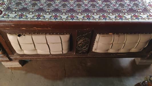 Single wooden bed used