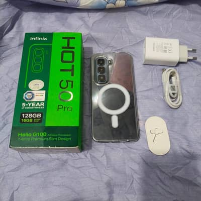 Infinix Hot 50 Pro with box charger original 10 by 10