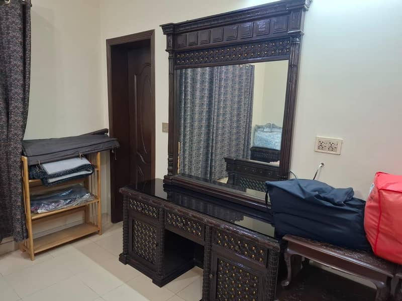 king size complete bed set [ side table] dressing table solid wooden 9