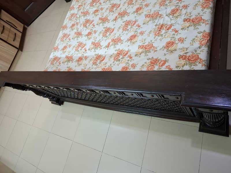 king size complete bed set [ side table] dressing table solid wooden 10