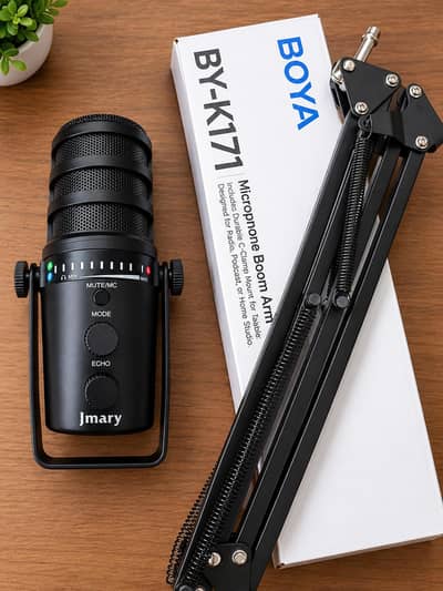 Jmary Podcast Mic and Boya Boom Arm