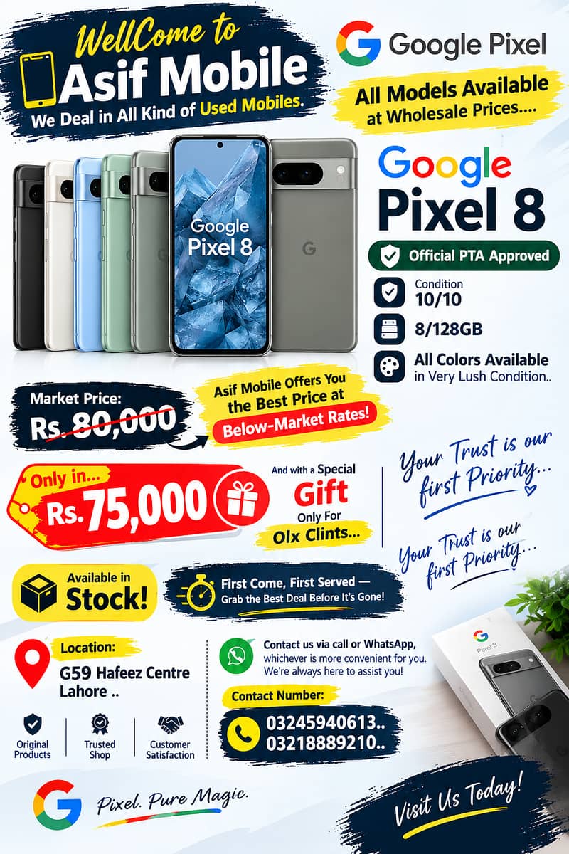 Google pixel 8 official pta approved, pixel 8 all colors available ...