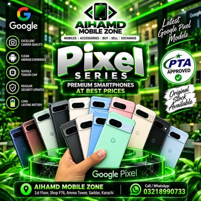 Google Pixel 6A 7 7A 7 Pro 8 8A 8 Pro 9 10 Pro PTA Approved