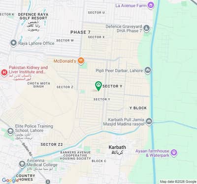 Prime 1 Kanal residential plot available in DHA Phase 7 - Block Y, Lahore, offering an ideal setting to build a luxury home or secure a high-yielding real estate investment.