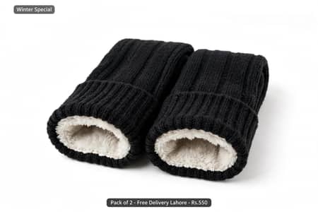 women tharmal wool socks pack of 2 black