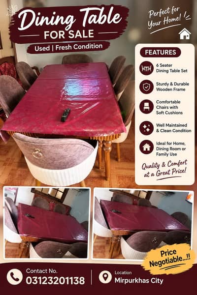 DINING TABLE SET FOR SALE!