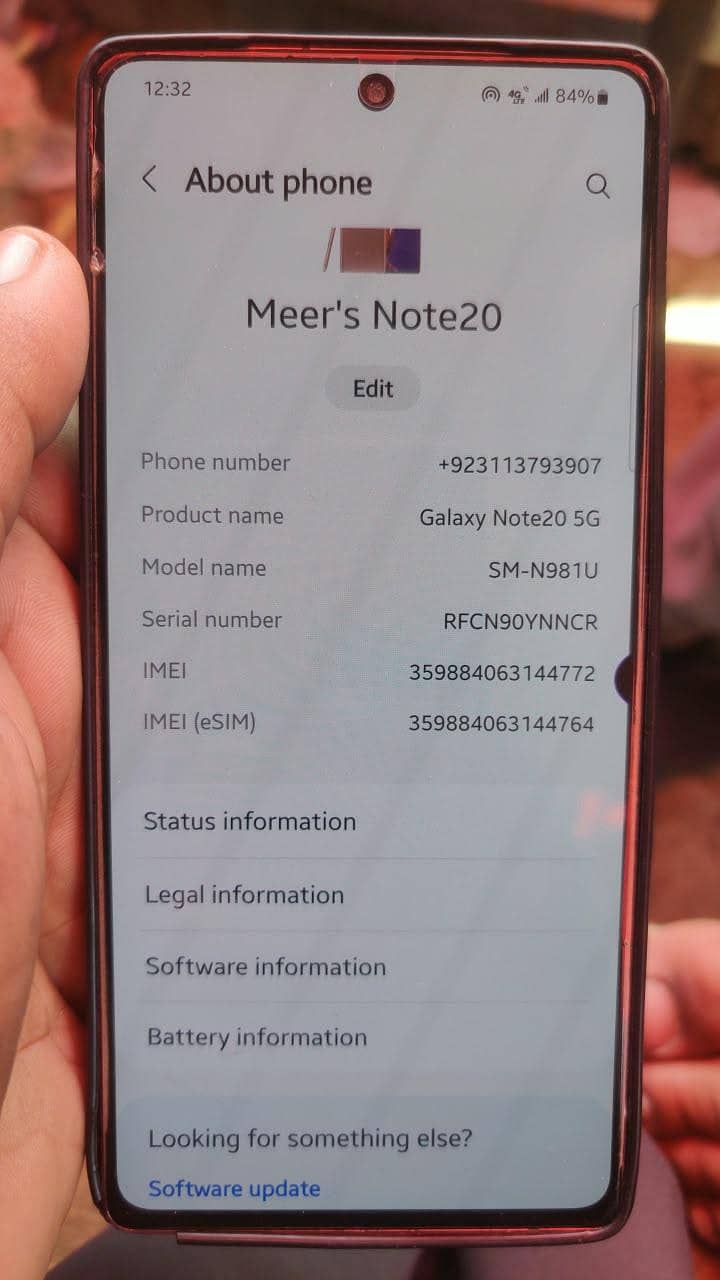 Samsung Mobile Note20 Plus 5