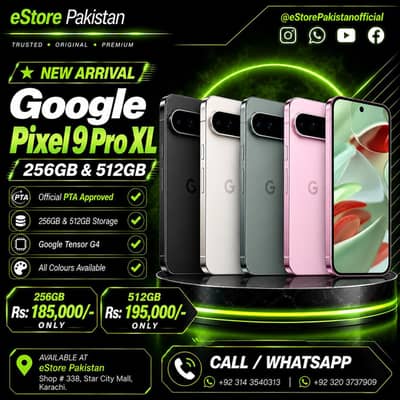 Google Pixel 9 Pro XL | 256GB & 512GB Storage | PTA Approved