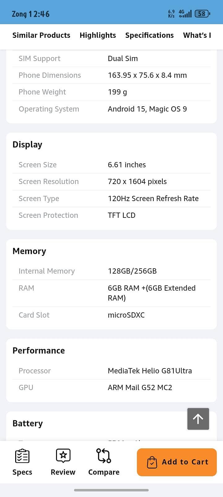 Honor X6c 0