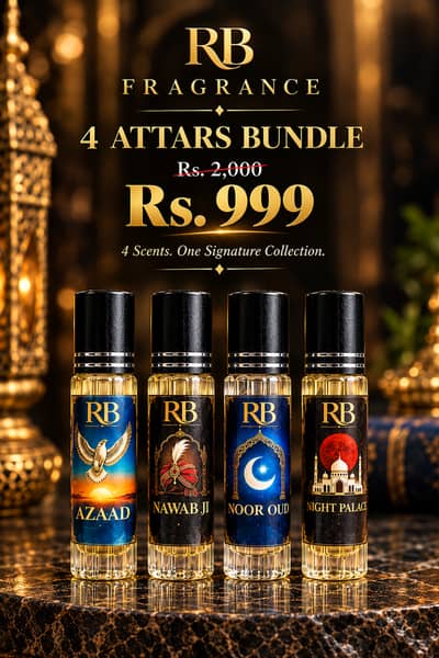 RB Fragrance Premeuim 4 Attars Bundle In just 999