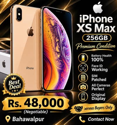 Apple iPhone XS Max Golden 256GB Patched – 100% Battery