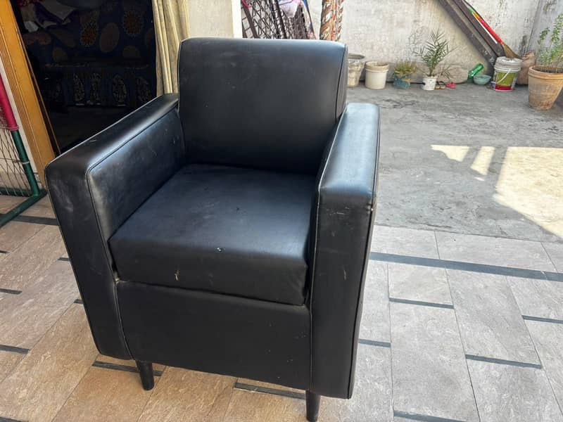 Leather Sofa chair set 2