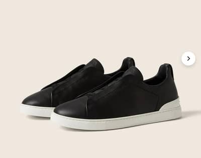 Original Zegna Triple Stitch Leather Sneakers