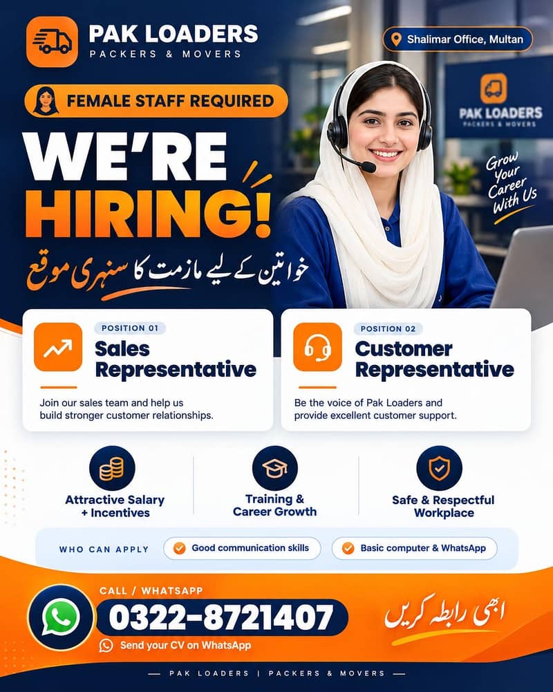 Female customer Representative Required 0
