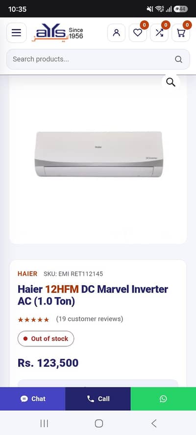 haier 1 ton dc inverter  heat and cool with wifi